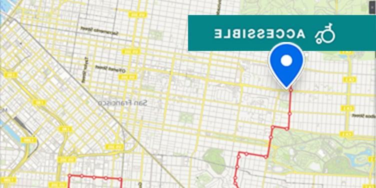 Map of Muni transit near the Geary Boulevard location of U C S F, close to the Arguello Boulevard and Geary Boulevard stop on the 33 Ashbury and 18th Street route, which runs from the Richmond District to Zuckerberg San Francisco General Hospital.